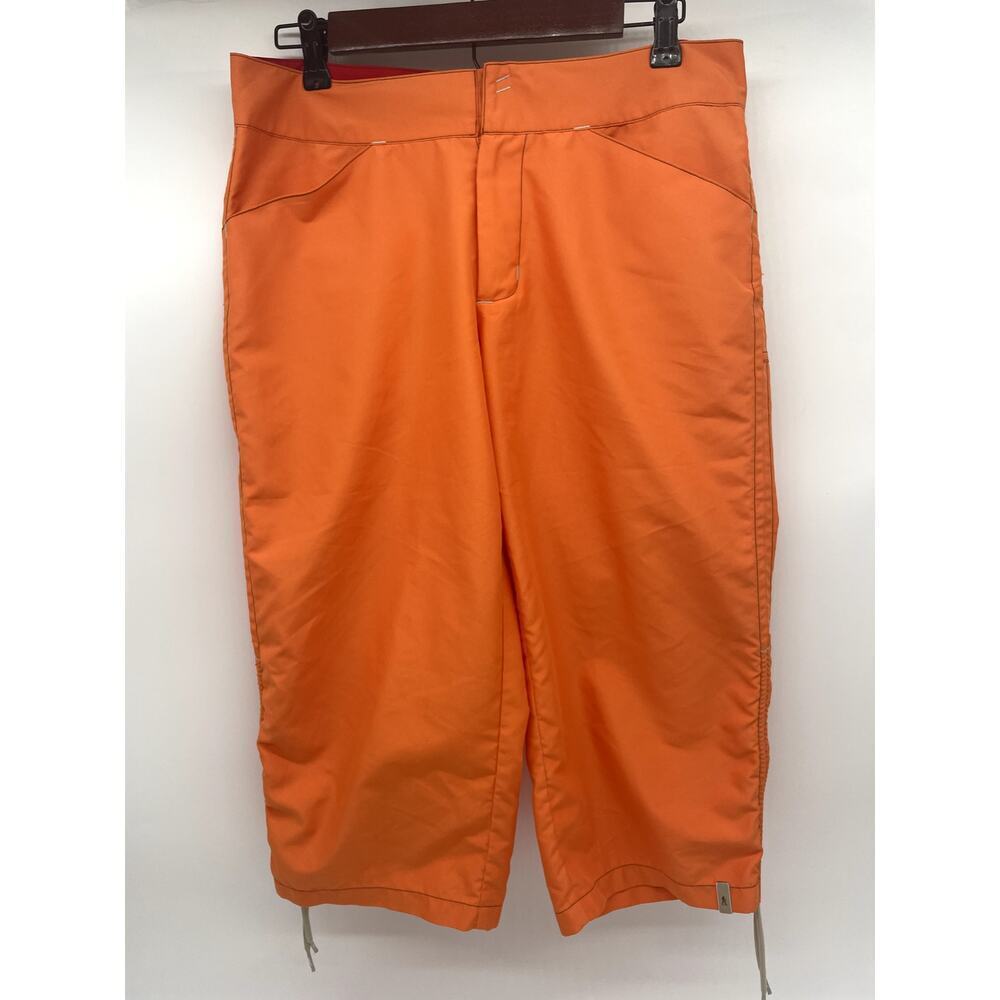 Royal Robbins Nylon Ruched Cargo Capri Pants Size 8 Outdoor Travel GorpCore Hike